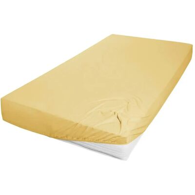 Primera Mako-Feinjersey Spannbettlaken - Baumwolle, Gelb, 120x200cm Primera Mako-Feinjersey Spannbettlaken - Baumwolle, Gelb, 120x200cm