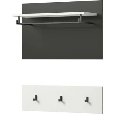 Höffner Garderobenpaneel ¦ grau ¦ Holzwerkstoff ¦ Maße (cm): B: 80 H: 73 Höffner Garderobenpaneel ¦ grau ¦ Holzwerkstoff ¦ Maße (cm): B: 80 H: 73