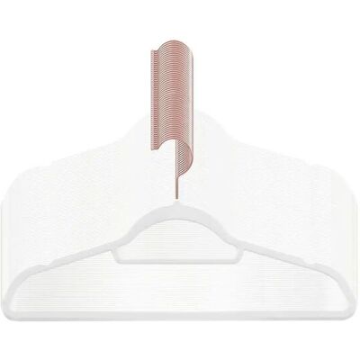 Höffner Kleiderbügel 50er-Set ¦ weiß ¦ Metall,Kunststoff,Stoff ¦ Maße (cm): B: 43,5 H: Höffner Kleiderbügel 50er-Set ¦ weiß ¦ Metall,Kunststoff,Stoff ¦ Maße (cm): B: 43,5 H: