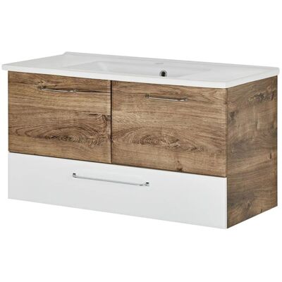 smart Waschtischunterschrank Onda ¦ holzfarben ¦ Maße (cm): B: 96 H: 51 T: 44.0 smart Waschtischunterschrank Onda ¦ holzfarben ¦ Maße (cm): B: 96 H: 51 T: 44.0