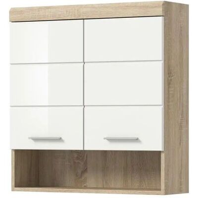 Höffner Hängeschrank SCHLOONSEE Breite 74cm 2 Türen 1 offenes Fächer MDF-Front in Höffner Hängeschrank SCHLOONSEE Breite 74cm 2 Türen 1 offenes Fächer MDF-Front in