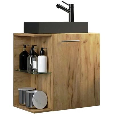 Höffner Badkombination ¦ holzfarben ¦ Maße (cm): B: 52 H: 63 Höffner Badkombination ¦ holzfarben ¦ Maße (cm): B: 52 H: 63