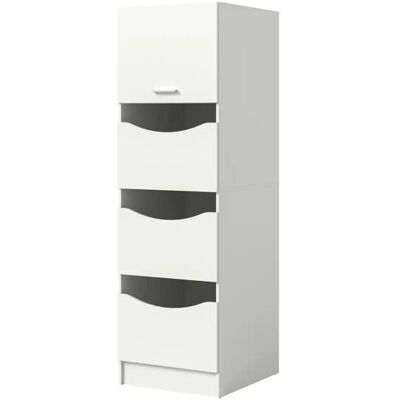 Höffner Wäscheschrank Frillensee ¦ weiß ¦ Maße (cm): B: 60 H: 195 Höffner Wäscheschrank Frillensee ¦ weiß ¦ Maße (cm): B: 60 H: 195