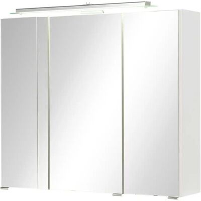 Höffner Spiegelschrank 3-türig weiß Schluchsee ¦ weiß ¦ Maße (cm): B: 80 H: 70 T: 20.0 Höffner Spiegelschrank 3-türig weiß Schluchsee ¦ weiß ¦ Maße (cm): B: 80 H: 70 T: 20.0