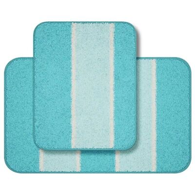 Grund 2er-Set Blau Rechteckige Badematten - Badmatten Grund 2er-Set Blau Rechteckige Badematten - Badmatten