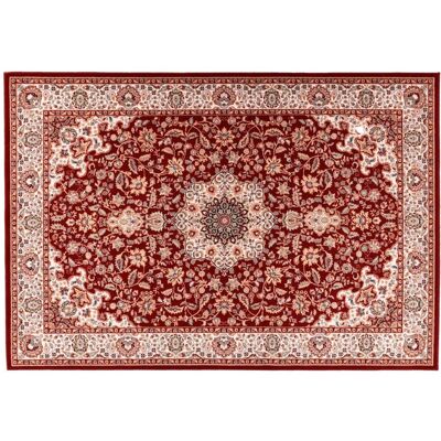 THEKO Roter Wollteppich - 200x300cm - Orientalisches Muster THEKO Roter Wollteppich - 200x300cm - Orientalisches Muster