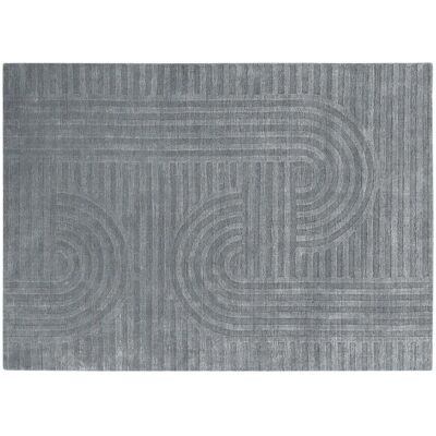 Höffner Handweb-Teppich Missouri ¦ grau ¦ Viskose,Wolle ¦ Maße (cm): B: 190 Höffner Handweb-Teppich Missouri ¦ grau ¦ Viskose,Wolle ¦ Maße (cm): B: 190