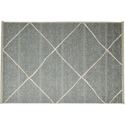 SANSIBAR Braderup Teppich - Naturwolle & Viskose, Grau, 240x340cm - Teppich SANSIBAR Braderup Teppich - Naturwolle & Viskose, Grau, 240x340cm - Teppich