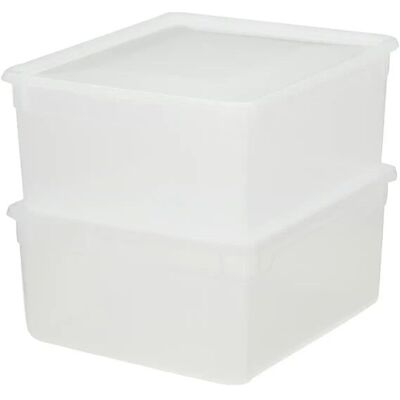 Rotho Aufbewahrungsbox - 2er Set Transparent - 35,5x22cm Rotho Aufbewahrungsbox - 2er Set Transparent - 35,5x22cm