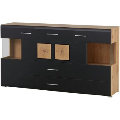 Höffner Sideboard Cortina ¦ schwarz ¦ Maße (cm): B: 170 H: 94 T: 42.0 Höffner Sideboard Cortina ¦ schwarz ¦ Maße (cm): B: 170 H: 94 T: 42.0