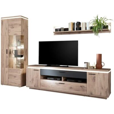 uno Wohnkombination Kataros ¦ holzfarben ¦ Maße (cm): B: 285 H: 209 T: 50.0 uno Wohnkombination Kataros ¦ holzfarben ¦ Maße (cm): B: 285 H: 209 T: 50.0