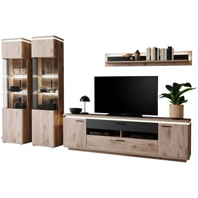 uno Wohnkombination Kataros ¦ holzfarben ¦ Maße (cm): B: 310 H: 209 T: 50.0 uno Wohnkombination Kataros ¦ holzfarben ¦ Maße (cm): B: 310 H: 209 T: 50.0