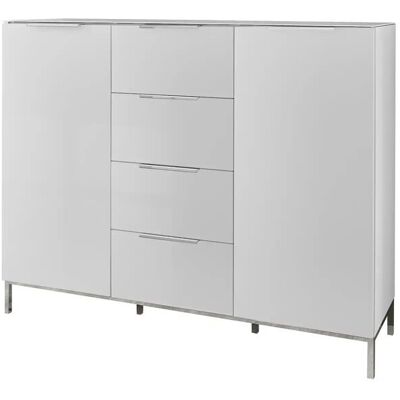 Höffner Kommode mit 2 Türen Vitreo Neo ¦ weiß ¦ Maße (cm): B: 135 H: 108 T: 40.0 Höffner Kommode mit 2 Türen Vitreo Neo ¦ weiß ¦ Maße (cm): B: 135 H: 108 T: 40.0