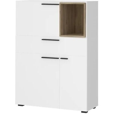 Höffner Kommode Marlow ¦ weiß ¦ Maße (cm): B: 90 H: 127,9 T: 41.6 Höffner Kommode Marlow ¦ weiß ¦ Maße (cm): B: 90 H: 127,9 T: 41.6