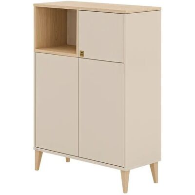 PAIDI Mila & Ben Beig Scandinavian-Wood Sideboard - Stauraum PAIDI Mila & Ben Beig Scandinavian-Wood Sideboard - Stauraum