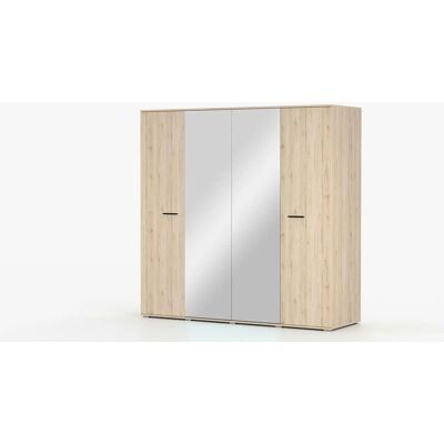 Höffner Drehtürenschrank mit Einlegeböden Bari ¦ braun ¦ Maße (cm): B: 200 H: 198 Höffner Drehtürenschrank mit Einlegeböden Bari ¦ braun ¦ Maße (cm): B: 200 H: 198