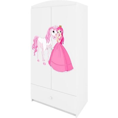 Kocot Kids Weiß Prinzessin & Pferd Kleiderschrank - Kinderschrank Kocot Kids Weiß Prinzessin & Pferd Kleiderschrank - Kinderschrank