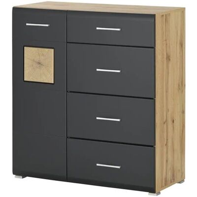 Höffner Kommode Cortina ¦ schwarz ¦ Maße (cm): B: 100 H: 109 T: 40.0 Höffner Kommode Cortina ¦ schwarz ¦ Maße (cm): B: 100 H: 109 T: 40.0