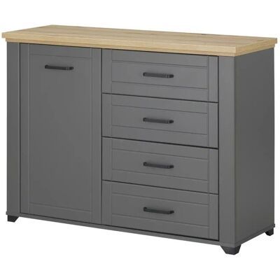 Höffner Kommode Assenza ¦ grau ¦ Maße (cm): B: 118 H: 85,5 T: 41.0 Höffner Kommode Assenza ¦ grau ¦ Maße (cm): B: 118 H: 85,5 T: 41.0