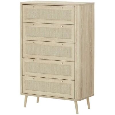 Roomers Kommode Rafia Premium ¦ holzfarben ¦ Maße (cm): B: 81 H: 126 T: 40.0 Roomers Kommode Rafia Premium ¦ holzfarben ¦ Maße (cm): B: 81 H: 126 T: 40.0
