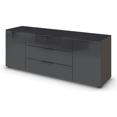 RAUCH Flipp Sideboard - 2-türig, 3 Schubladen, grau RAUCH Flipp Sideboard - 2-türig, 3 Schubladen, grau