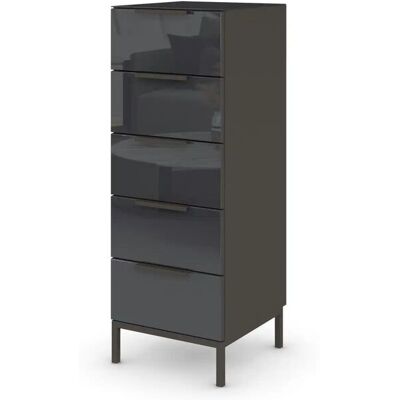 Höffner Kommode Frome ¦ schwarz ¦ Maße (cm): B: 40 H: 110 Höffner Kommode Frome ¦ schwarz ¦ Maße (cm): B: 40 H: 110