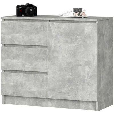 Höffner Kommode Kubra ¦ grau ¦ Maße (cm): B: 80 H: 77 Höffner Kommode Kubra ¦ grau ¦ Maße (cm): B: 80 H: 77
