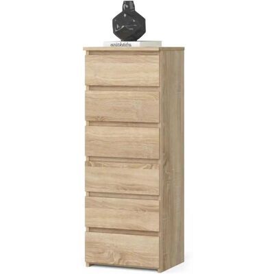 Höffner Kommode mit 6 Schubladen Carlo ¦ holzfarben ¦ Maße (cm): B: 40 H: 109 Höffner Kommode mit 6 Schubladen Carlo ¦ holzfarben ¦ Maße (cm): B: 40 H: 109