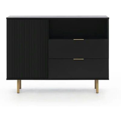 Höffner Sideboard Bianco ¦ schwarz ¦ Maße (cm): B: 107 H: 80 Höffner Sideboard Bianco ¦ schwarz ¦ Maße (cm): B: 107 H: 80