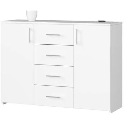 Höffner Sideboard 110 cm breit Kiara ¦ weiß ¦ Maße (cm): B: 110 H: 80 Höffner Sideboard 110 cm breit Kiara ¦ weiß ¦ Maße (cm): B: 110 H: 80