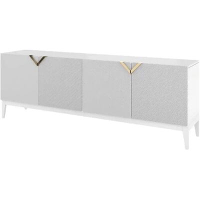 Höffner Sideboard Demi ¦ weiß ¦ Maße (cm): B: 201,5 H: 70 Höffner Sideboard Demi ¦ weiß ¦ Maße (cm): B: 201,5 H: 70
