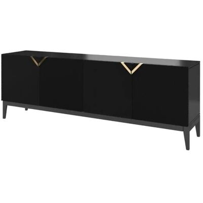 Höffner Sideboard Demi ¦ schwarz ¦ Maße (cm): B: 201,5 H: 70 Höffner Sideboard Demi ¦ schwarz ¦ Maße (cm): B: 201,5 H: 70
