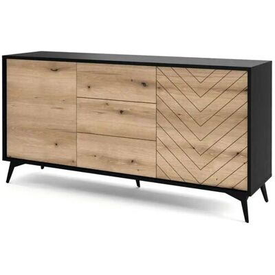 Höffner Sideboard Diamond ¦ schwarz ¦ Maße (cm): B: 154 H: 77 Höffner Sideboard Diamond ¦ schwarz ¦ Maße (cm): B: 154 H: 77