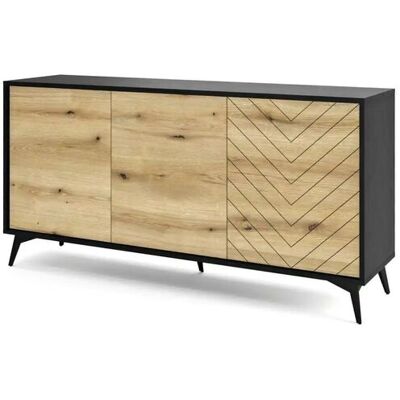 Höffner Sideboard Diamond ¦ schwarz ¦ Maße (cm): B: 154 H: 77 Höffner Sideboard Diamond ¦ schwarz ¦ Maße (cm): B: 154 H: 77