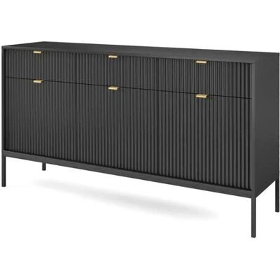 Höffner Sideboard Nova ¦ schwarz ¦ Maße (cm): B: 154 H: 83 Höffner Sideboard Nova ¦ schwarz ¦ Maße (cm): B: 154 H: 83