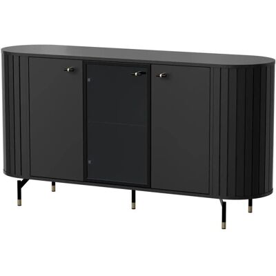 Höffner Sideboard Zante ¦ schwarz ¦ Maße (cm): B: 150 H: 81 Höffner Sideboard Zante ¦ schwarz ¦ Maße (cm): B: 150 H: 81