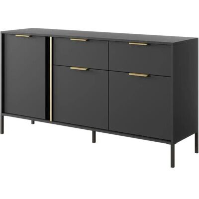 Höffner Sideboard Lars ¦ schwarz ¦ Maße (cm): B: 153,1 H: 81,4 Höffner Sideboard Lars ¦ schwarz ¦ Maße (cm): B: 153,1 H: 81,4