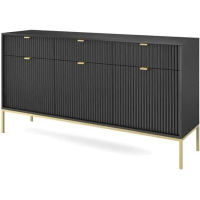 Höffner Sideboard Nova ¦ schwarz ¦ Maße (cm): B: 154 H: 83 Höffner Sideboard Nova ¦ schwarz ¦ Maße (cm): B: 154 H: 83