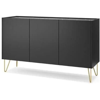 Höffner Sideboard Harmony ¦ schwarz ¦ Maße (cm): B: 144 H: 83 Höffner Sideboard Harmony ¦ schwarz ¦ Maße (cm): B: 144 H: 83