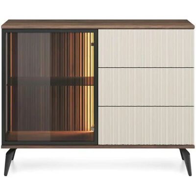 Höffner Sideboard Vico ¦ beige ¦ Maße (cm): B: 103 H: 80 Höffner Sideboard Vico ¦ beige ¦ Maße (cm): B: 103 H: 80