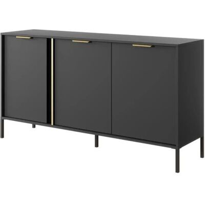 Höffner Sideboard Lars ¦ schwarz ¦ Maße (cm): B: 153,1 H: 81,4 Höffner Sideboard Lars ¦ schwarz ¦ Maße (cm): B: 153,1 H: 81,4