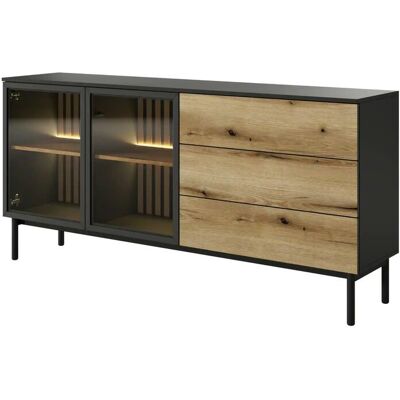 Höffner Sideboard Lango ¦ schwarz ¦ Maße (cm): B: 179,9 H: 84,8 Höffner Sideboard Lango ¦ schwarz ¦ Maße (cm): B: 179,9 H: 84,8