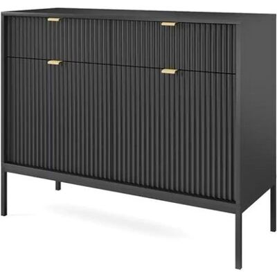 Höffner Sideboard Nova ¦ schwarz ¦ Maße (cm): B: 104 H: 83 Höffner Sideboard Nova ¦ schwarz ¦ Maße (cm): B: 104 H: 83