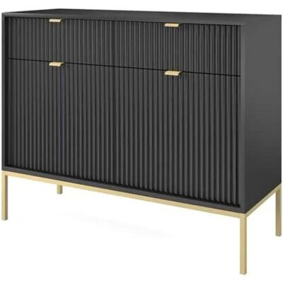 Höffner Sideboard Nova ¦ schwarz ¦ Maße (cm): B: 104 H: 83 Höffner Sideboard Nova ¦ schwarz ¦ Maße (cm): B: 104 H: 83
