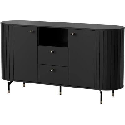 Höffner Sideboard Zante ¦ schwarz ¦ Maße (cm): B: 150 H: 81 Höffner Sideboard Zante ¦ schwarz ¦ Maße (cm): B: 150 H: 81