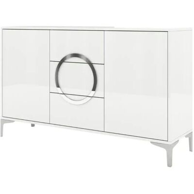 Höffner Sideboard Eva ¦ weiß ¦ Maße (cm): B: 138 H: 83 Höffner Sideboard Eva ¦ weiß ¦ Maße (cm): B: 138 H: 83