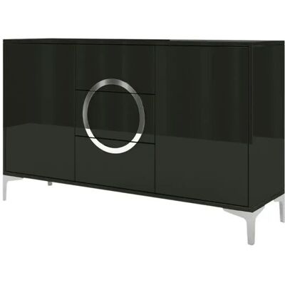 Höffner Sideboard Eva ¦ schwarz ¦ Maße (cm): B: 138 H: 83 Höffner Sideboard Eva ¦ schwarz ¦ Maße (cm): B: 138 H: 83