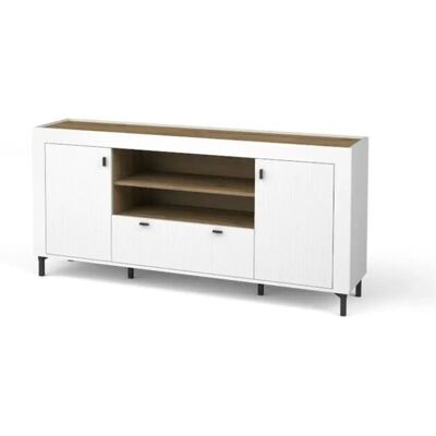 Höffner Sideboard Mossa ¦ weiß ¦ Maße (cm): B: 177,1 H: 83,6 Höffner Sideboard Mossa ¦ weiß ¦ Maße (cm): B: 177,1 H: 83,6