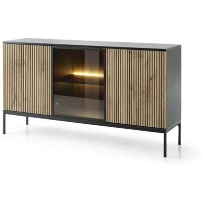 Höffner Sideboard Sentino ¦ schwarz ¦ Maße (cm): B: 153,4 H: 83,2 Höffner Sideboard Sentino ¦ schwarz ¦ Maße (cm): B: 153,4 H: 83,2