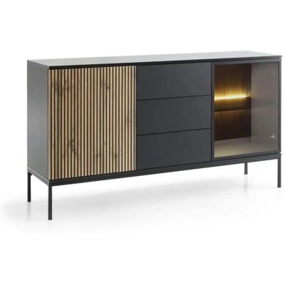Höffner Sideboard Sentino ¦ schwarz ¦ Maße (cm): B: 153,4 H: 83,2 Höffner Sideboard Sentino ¦ schwarz ¦ Maße (cm): B: 153,4 H: 83,2